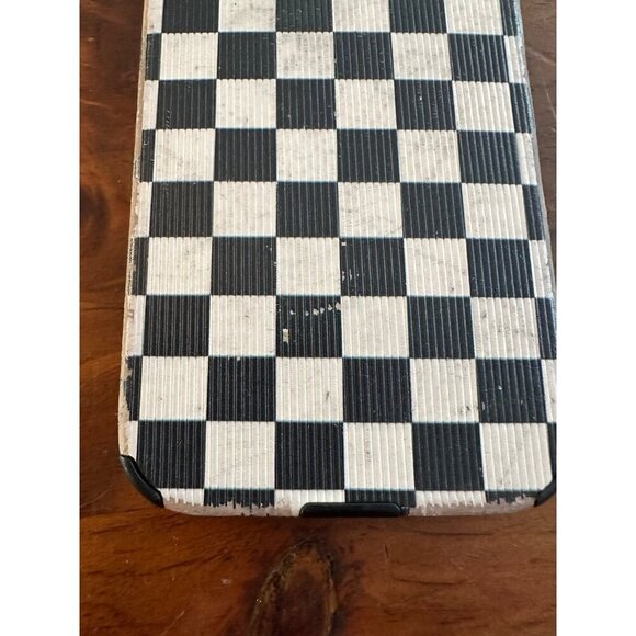 Black and White Checkered iPhone 14 Pro Case - Picture 3 of 9